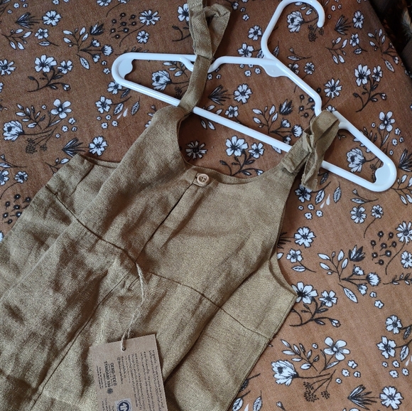 The top tie linen overalls NWT - Picture 5 of 7